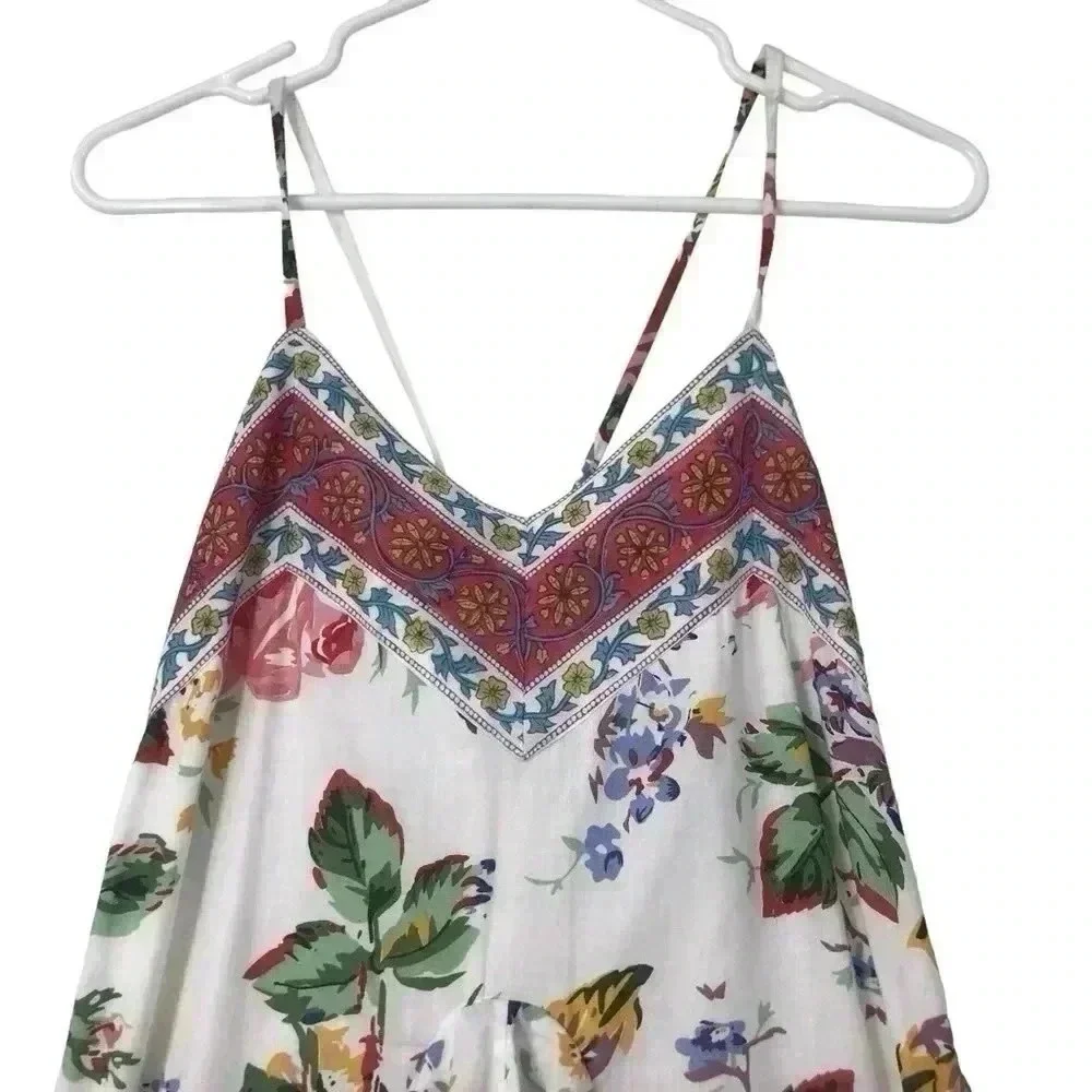 Alix of Bohemia Filipa Rosa Wildflower Dress M Cotton Ruffle Boho Resort Luxury - Picture 16 of 16